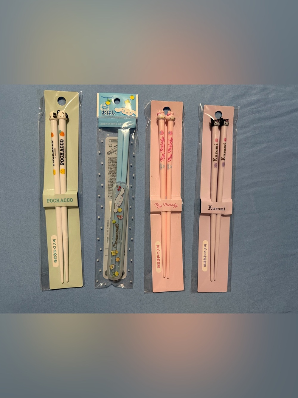 Sanrio Pochaco, My Melody, Cinnamoroll, Kuromi Chopsticks Set